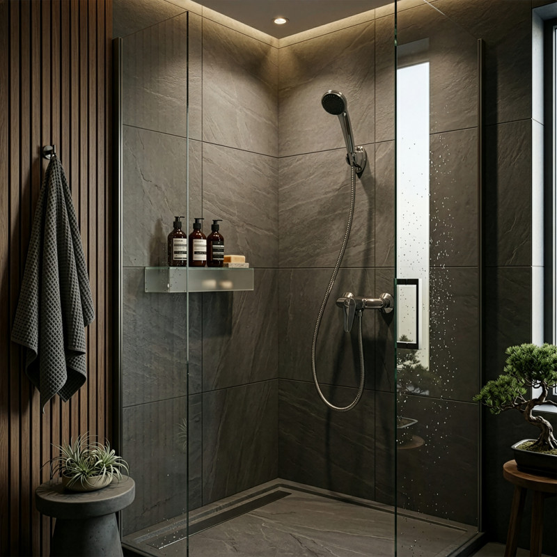 Bateria Natryskowa Ścienna Z Zestawem Natryskowym Oris