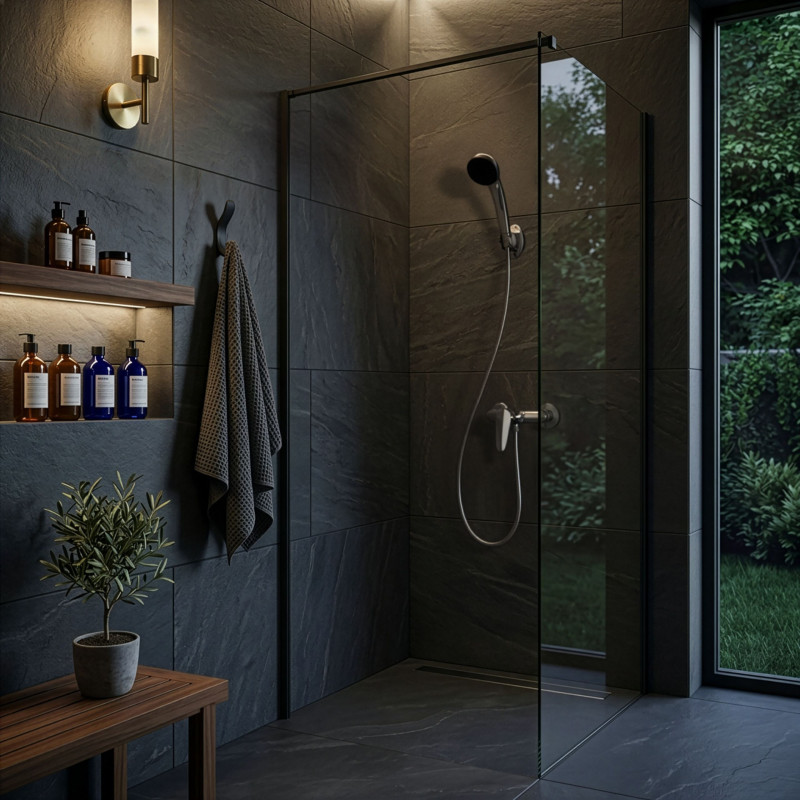 Bateria Natryskowa Ścienna Z Zestawem Natryskowym Oris