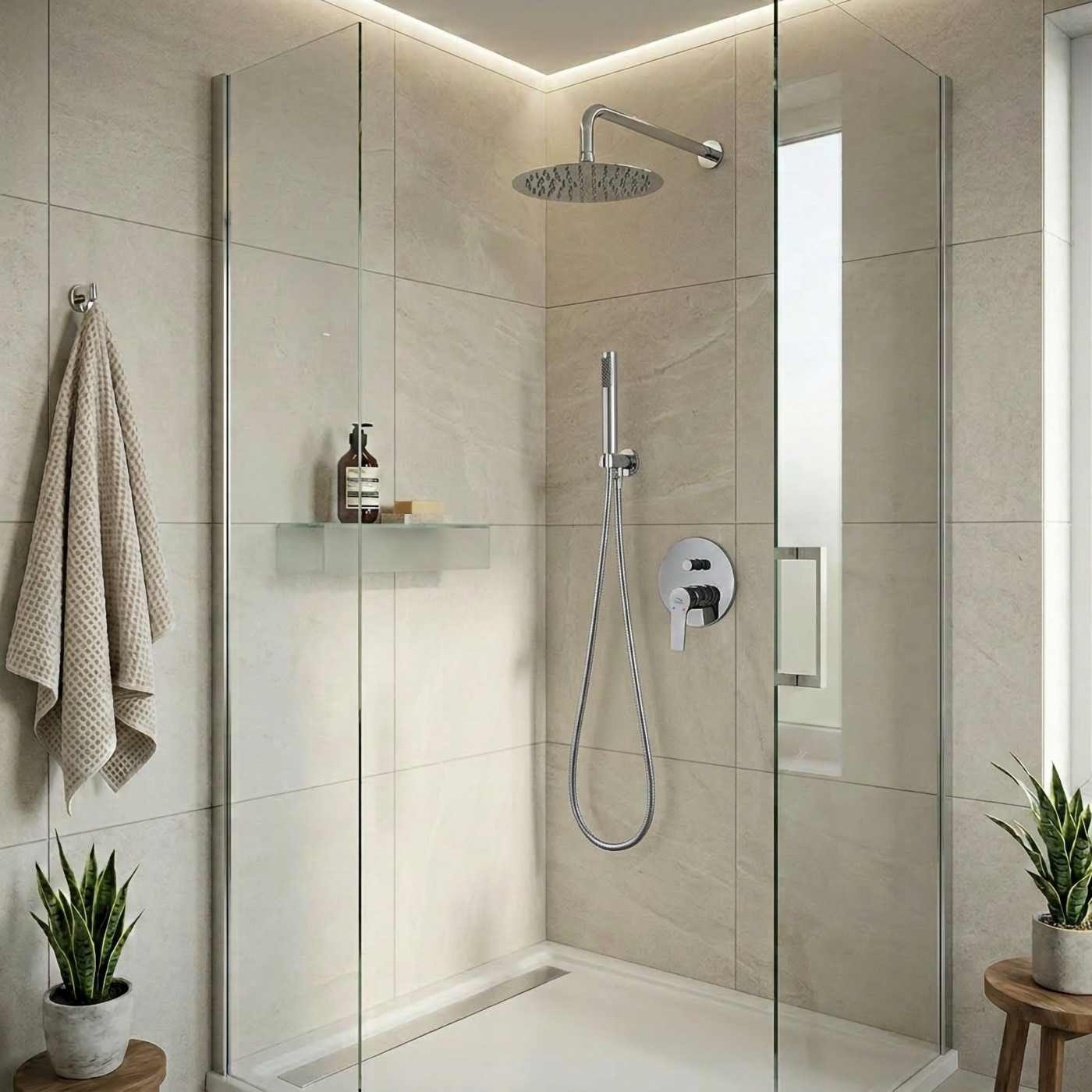 Bateria Natryskowa Podtynkowa Z Zestawem Natryskowym Bez Boxu Raila