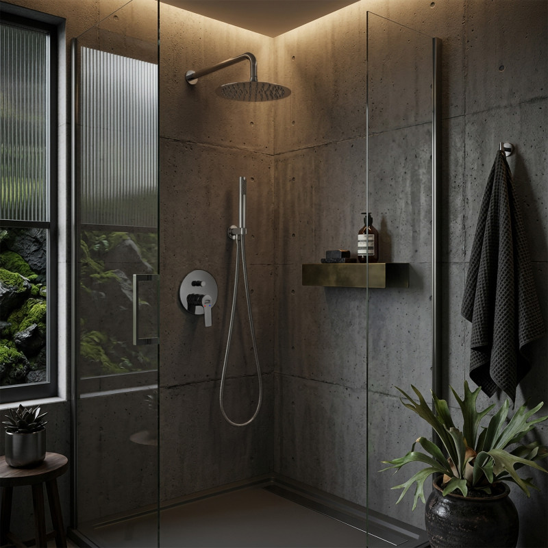 Bateria Natryskowa Podtynkowa Z Zestawem Natryskowym Bez Boxu Raila