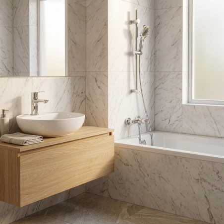 Zestaw Baterii Łazienkowych Bateria Umywalkowa Bateria Natryskowa BORGO Zestaw Baterii Łazienkowych Bateria Umywalkowa Bateria Natryskowa BORGO