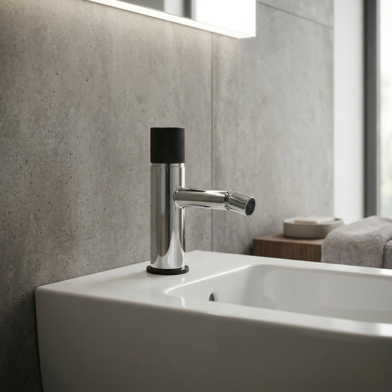 Bateria Bidetowa Kuchinox Peros Stojąca z Korkiem Chrom