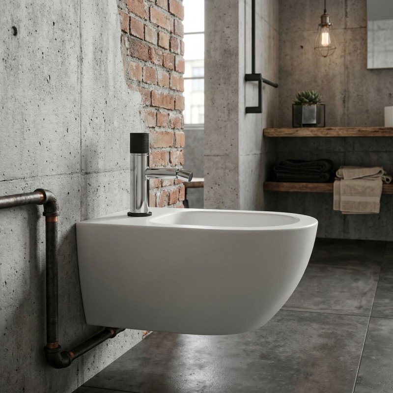 Bateria Bidetowa Kuchinox Peros Stojąca z Korkiem Chrom