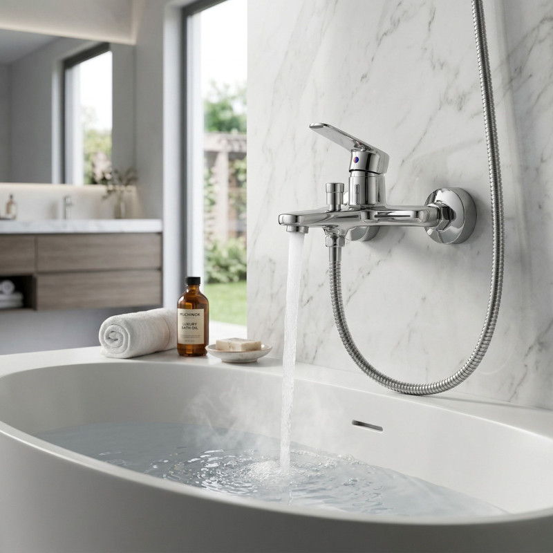 Bateria Wannowa Ścienna Bez Zestawu Natryskowego Gava Chrom