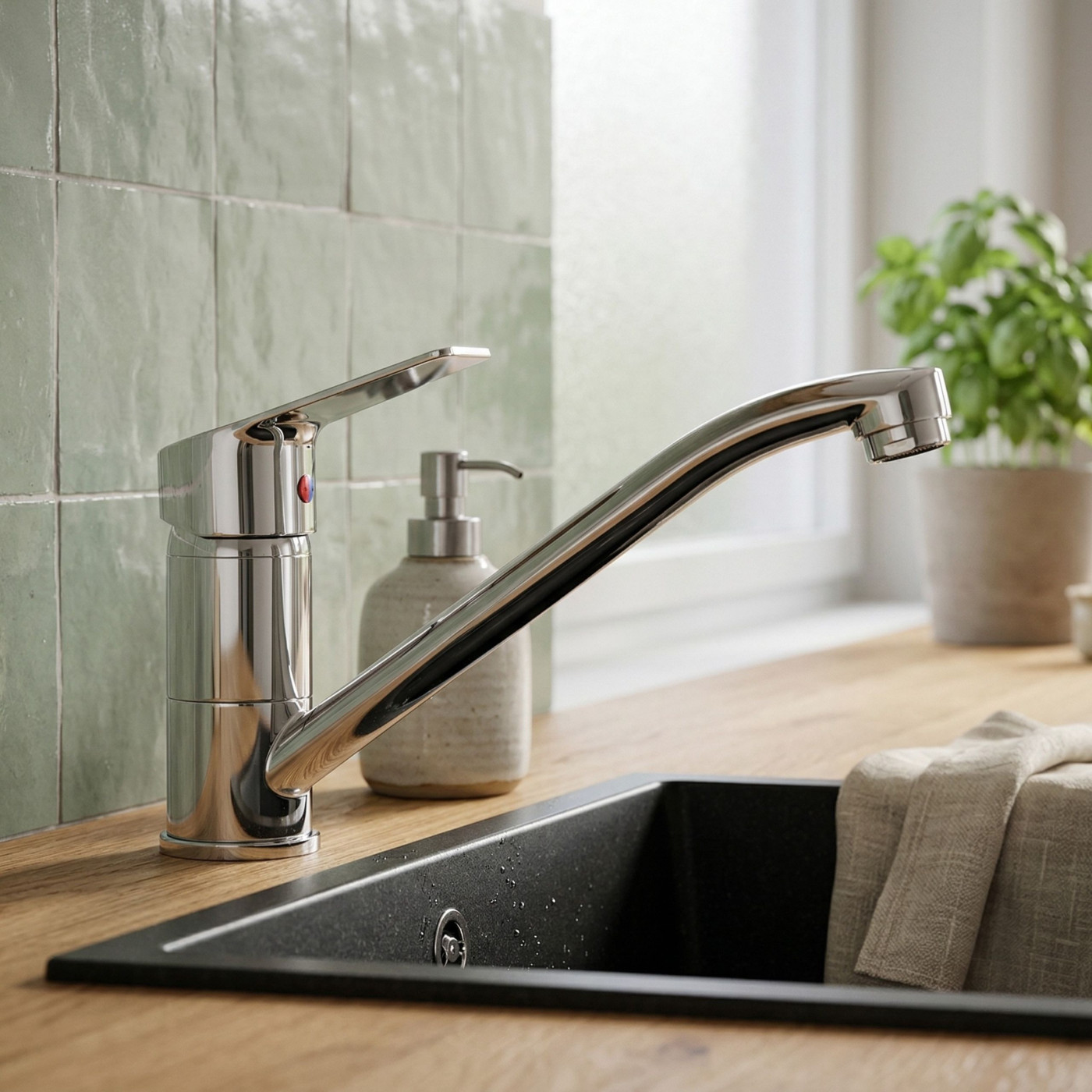 Bateria Zlewozmywakowa Stojąca Borgo Chrom