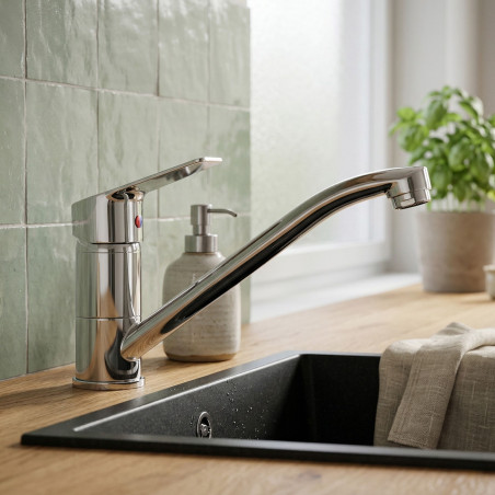 Bateria Zlewozmywakowa Stojąca Borgo Chrom