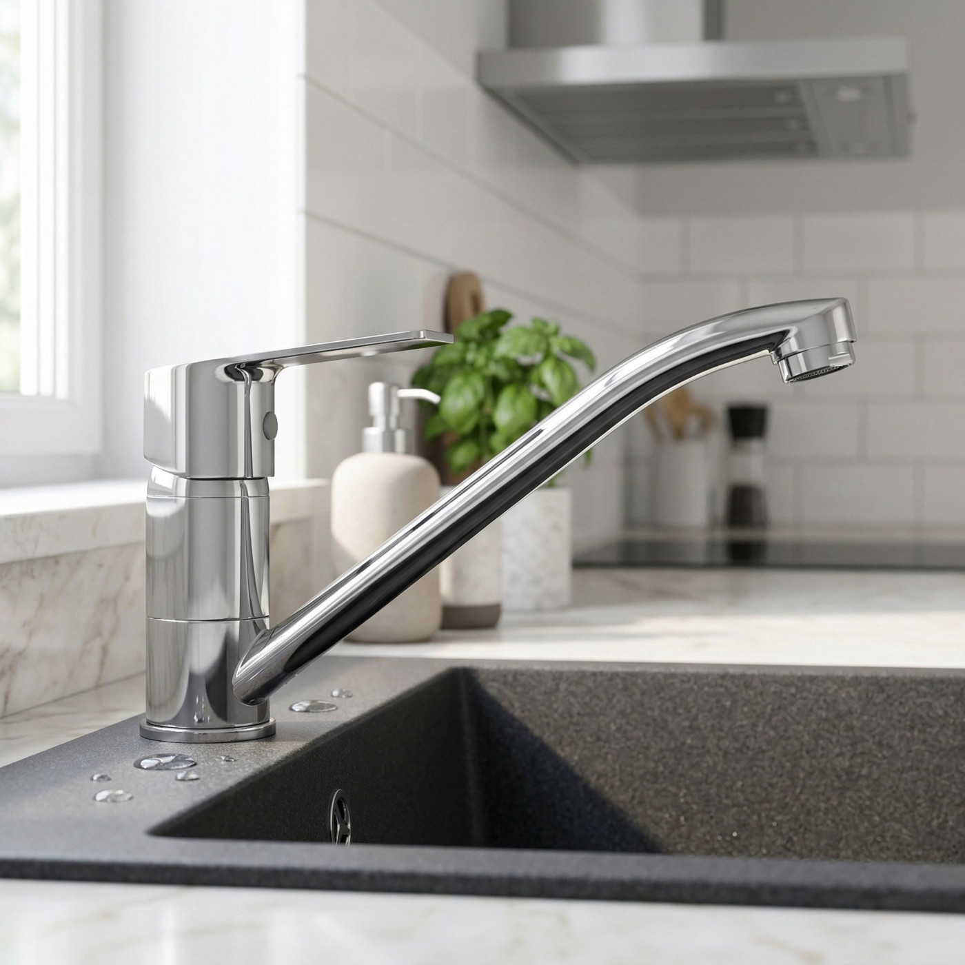 Bateria Zlewozmywakowa Stojąca Borgo Chrom