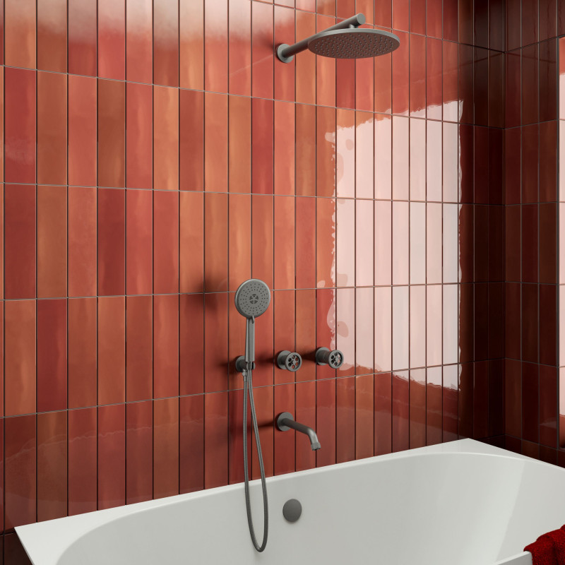 Bateria Wannowo-Natryskowa Podtynkowa z Zestawem Natryskowym MURO Laveo