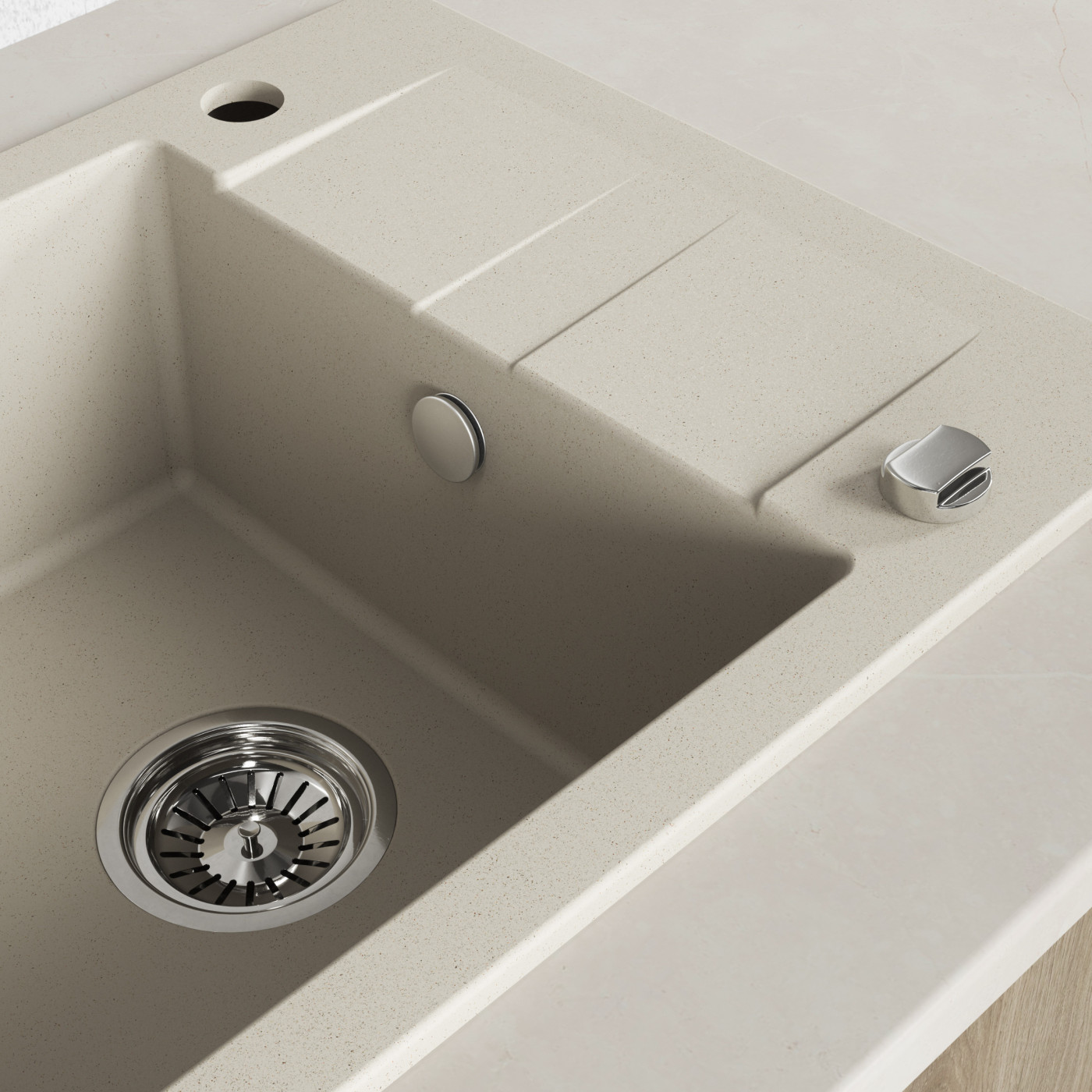 Zlewozmywak Zlew Granitowy  Bateria  Syfon Preparat