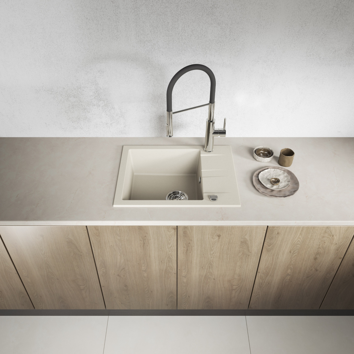 Zlewozmywak Zlew Granitowy  Bateria  Syfon Preparat