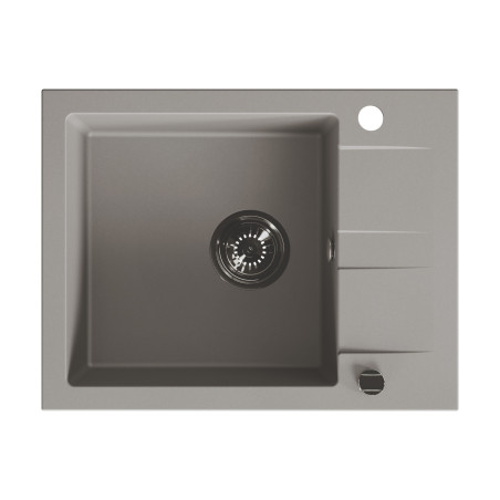 Zlewozmywak Granitowy Bateria elastyczna Syfon Szary