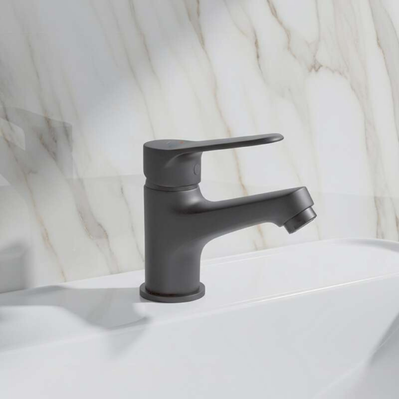 Bateria Umywalkowa Stojąca z korkiem Czarna ATEZ Kuchinox