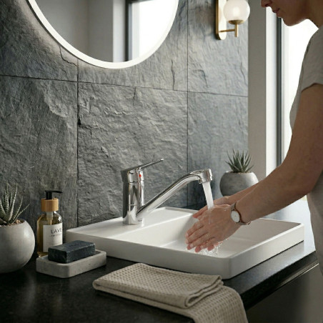 Bateria Umywalkowa Stojąca Ruchoma Wylewka Appia