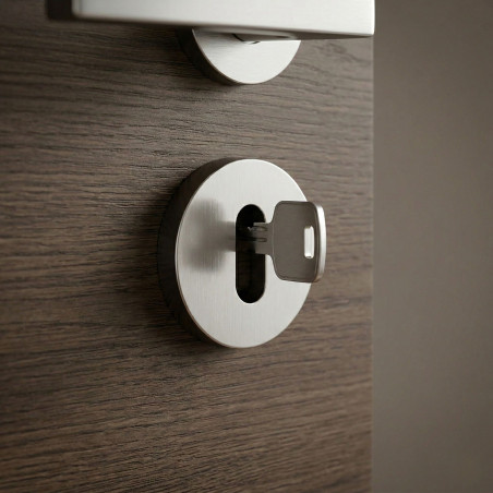 Szyld Krótki Okrągły Klucz Satyna Mat Kuchinox