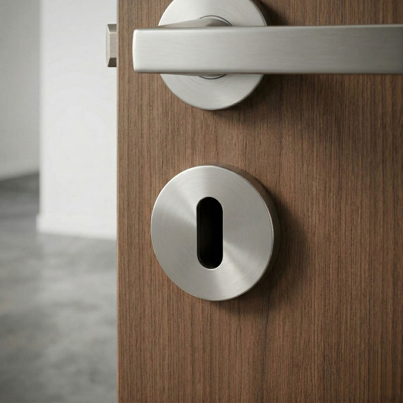 Szyld Krótki Okrągły Klucz Satyna Mat Kuchinox Szyld Krótki Okrągły Klucz Satyna Mat Kuchinox