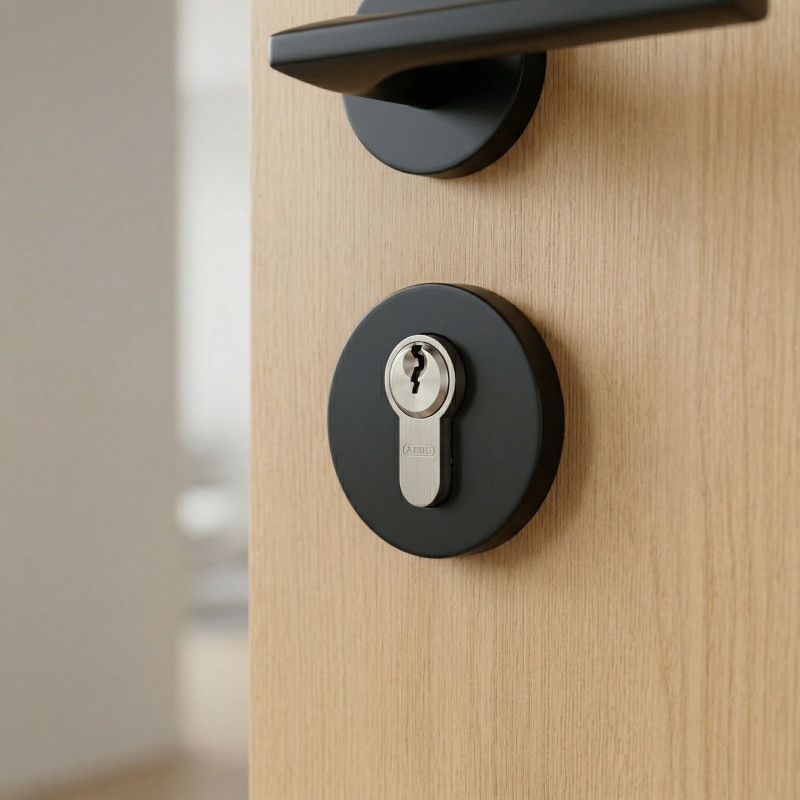 Szyld Krótki Okrągły Wkładka Czarny Mat Kuchinox