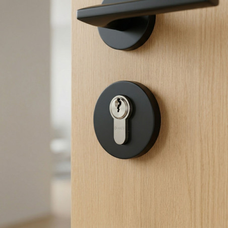 Szyld Krótki Okrągły Wkładka Czarny Mat Kuchinox