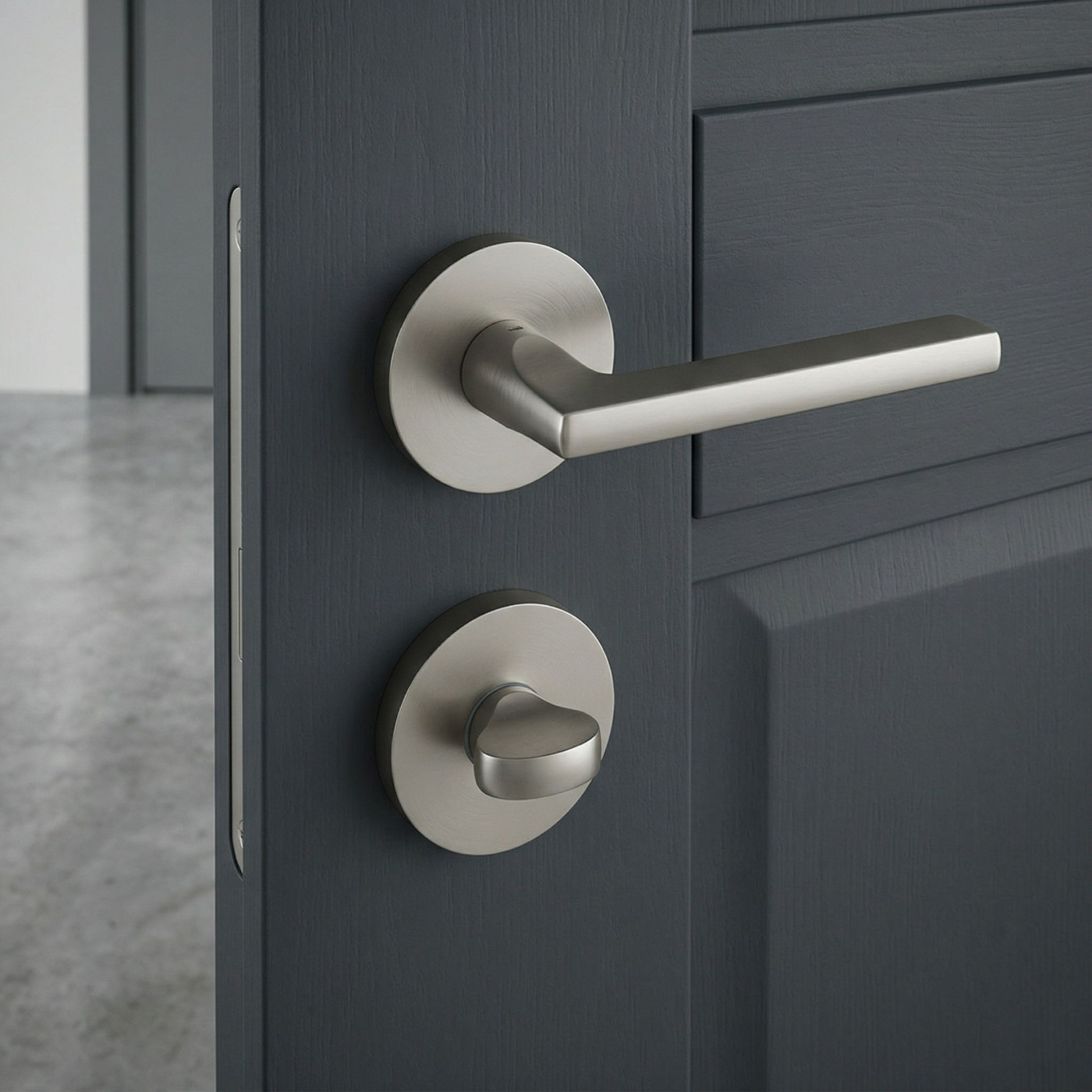 Szyld Krótki Okrągły WC Satyna Mat Kuchinox Szyld Krótki Okrągły WC Satyna Mat Kuchinox