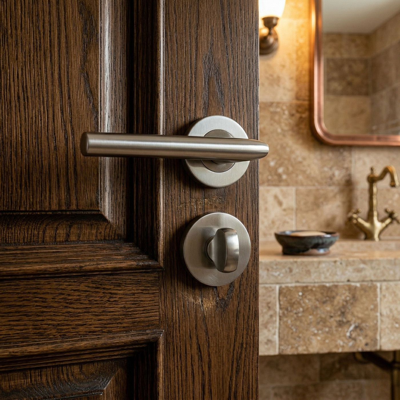 Szyld Krótki Okrągły WC Satyna Mat Kuchinox Szyld Krótki Okrągły WC Satyna Mat Kuchinox