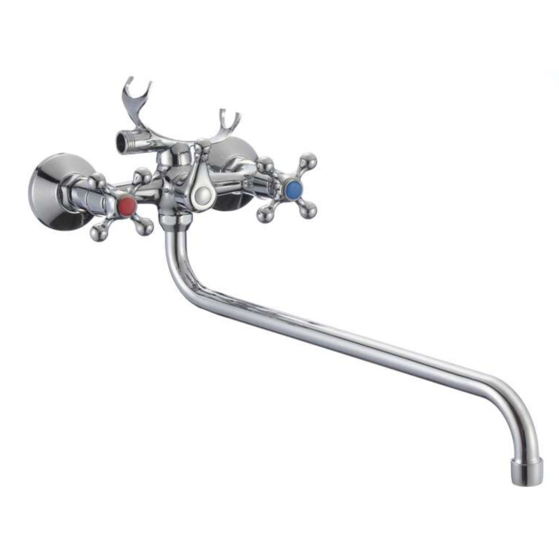 Bateria Wannowa Ścienna Z Zestawem Natryskowym Chrom