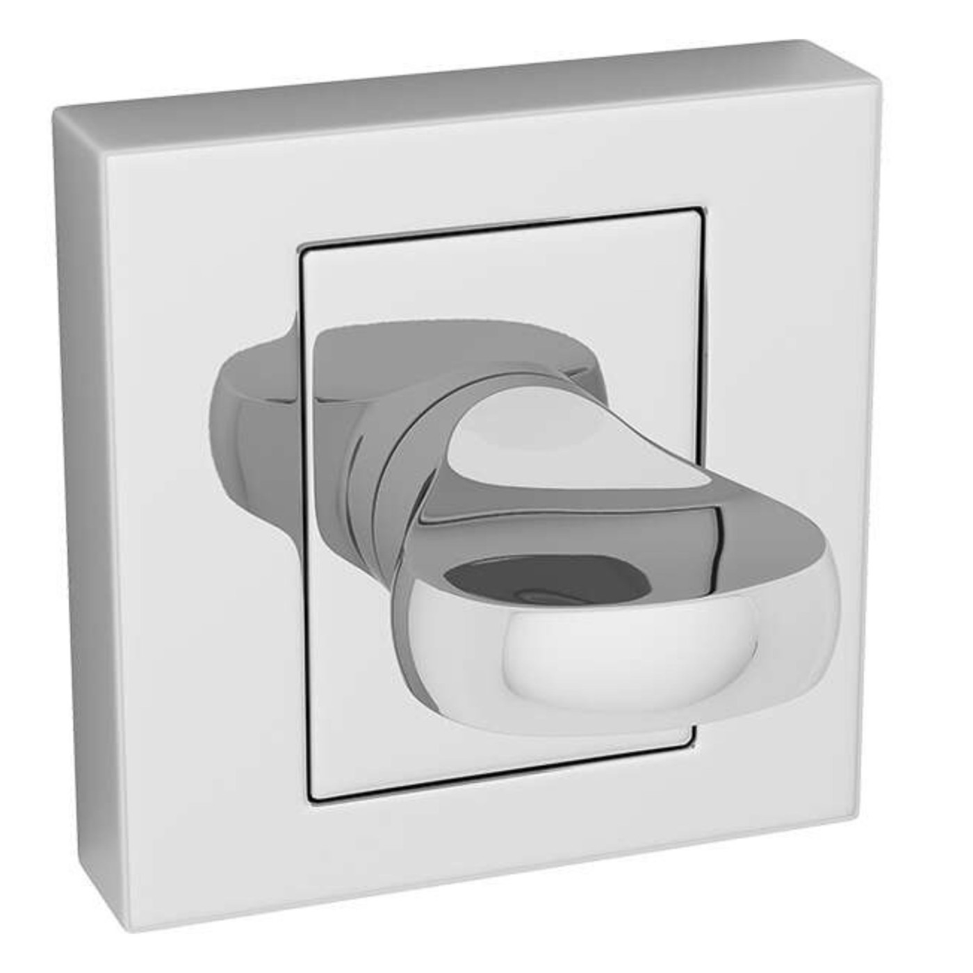 Szyld Krótki Kwadratowy WC Chrom