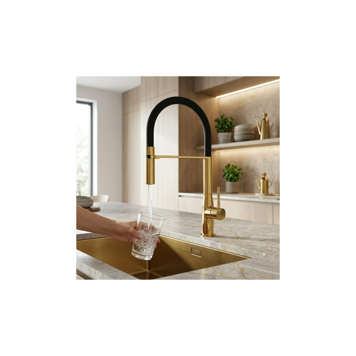 Bateria Zlewozmywakowa z Elastyczną Wylewką POLA