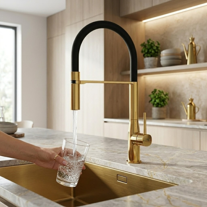 Bateria Zlewozmywakowa z Elastyczną Wylewką POLA