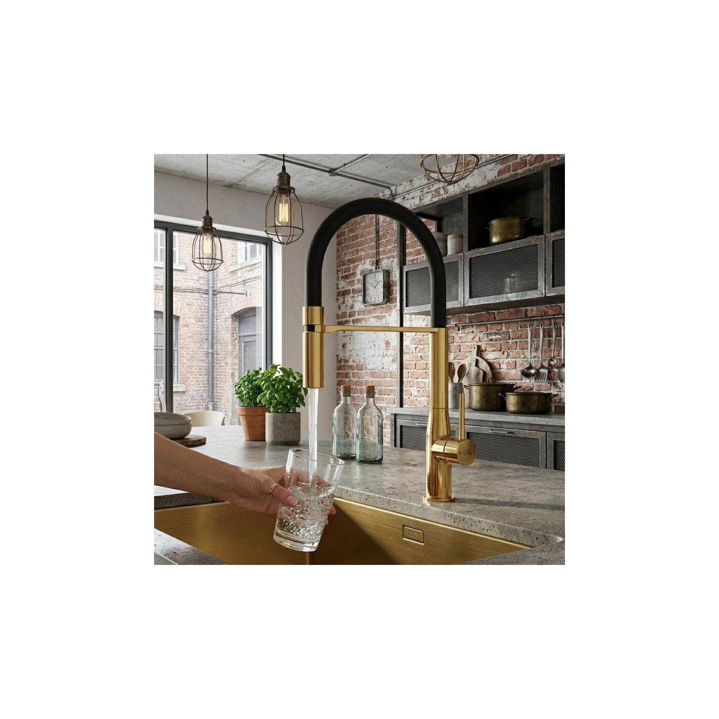 Bateria Zlewozmywakowa z Elastyczną Wylewką POLA