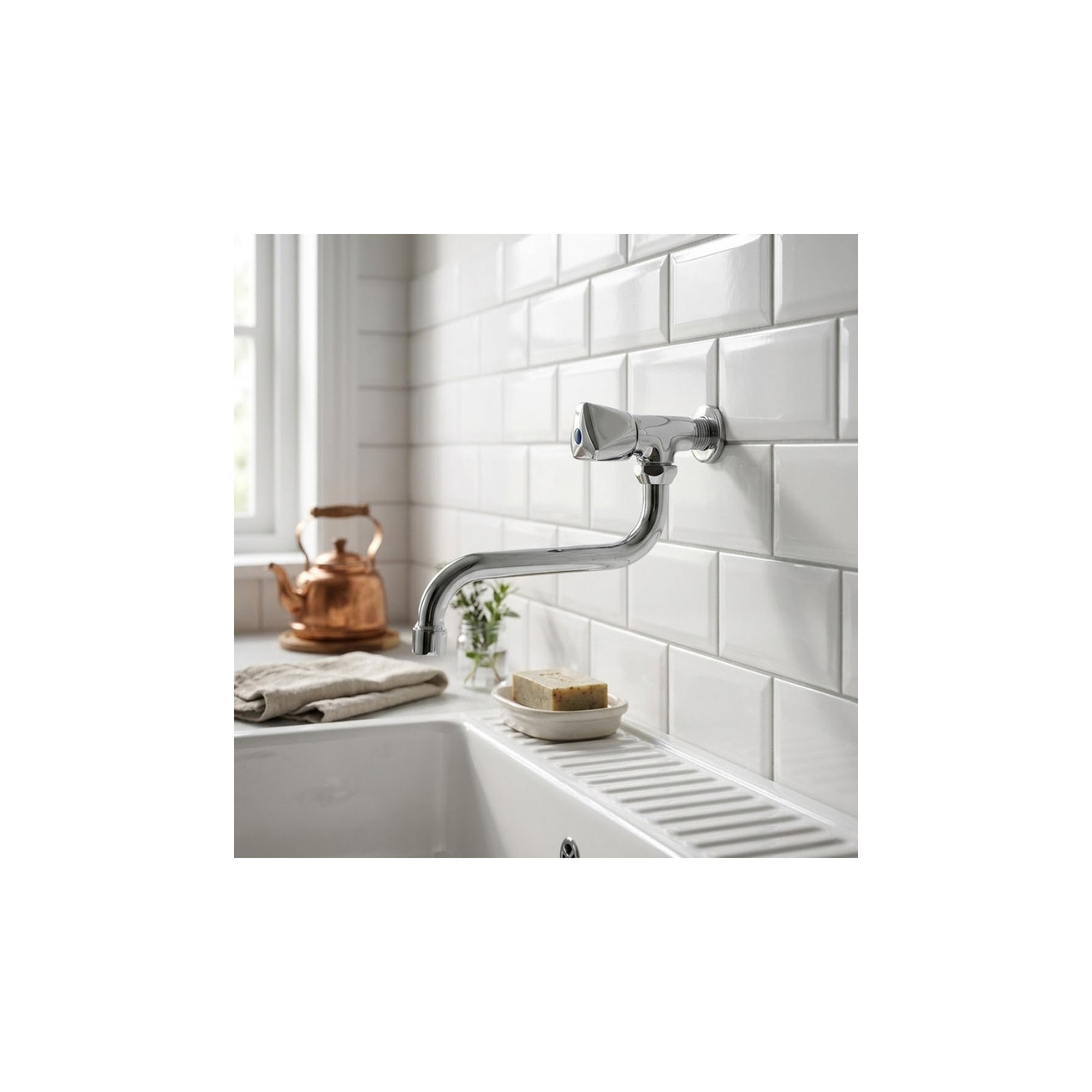 Bateria Ścienna Na Jedną Wodę NORM Kuchinox