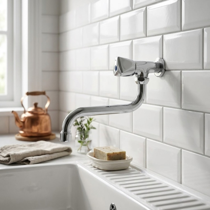 Bateria Ścienna Na Jedną Wodę NORM Kuchinox