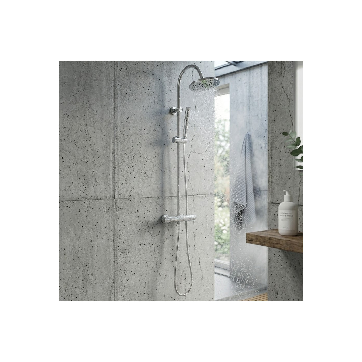 Kolumna Natryskowa z Baterią Termostatyczną CARA Chrom