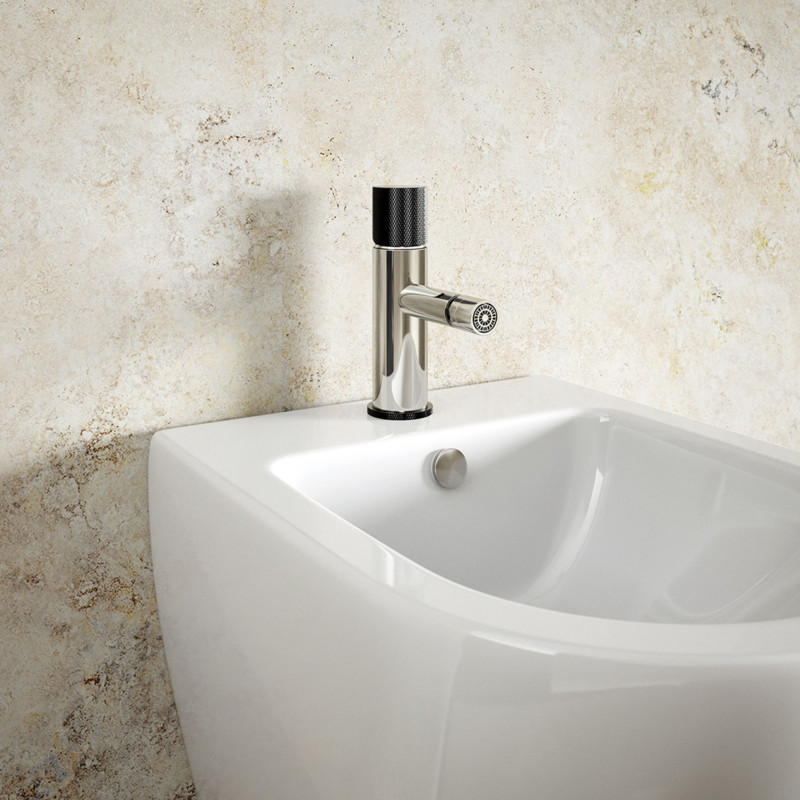 Bateria Bidetowa Kuchinox Peros Stojąca z Korkiem Chrom