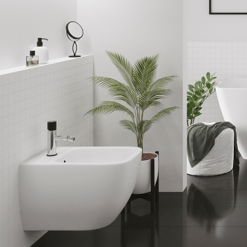 Bateria Bidetowa Kuchinox Peros Stojąca z Korkiem Chrom