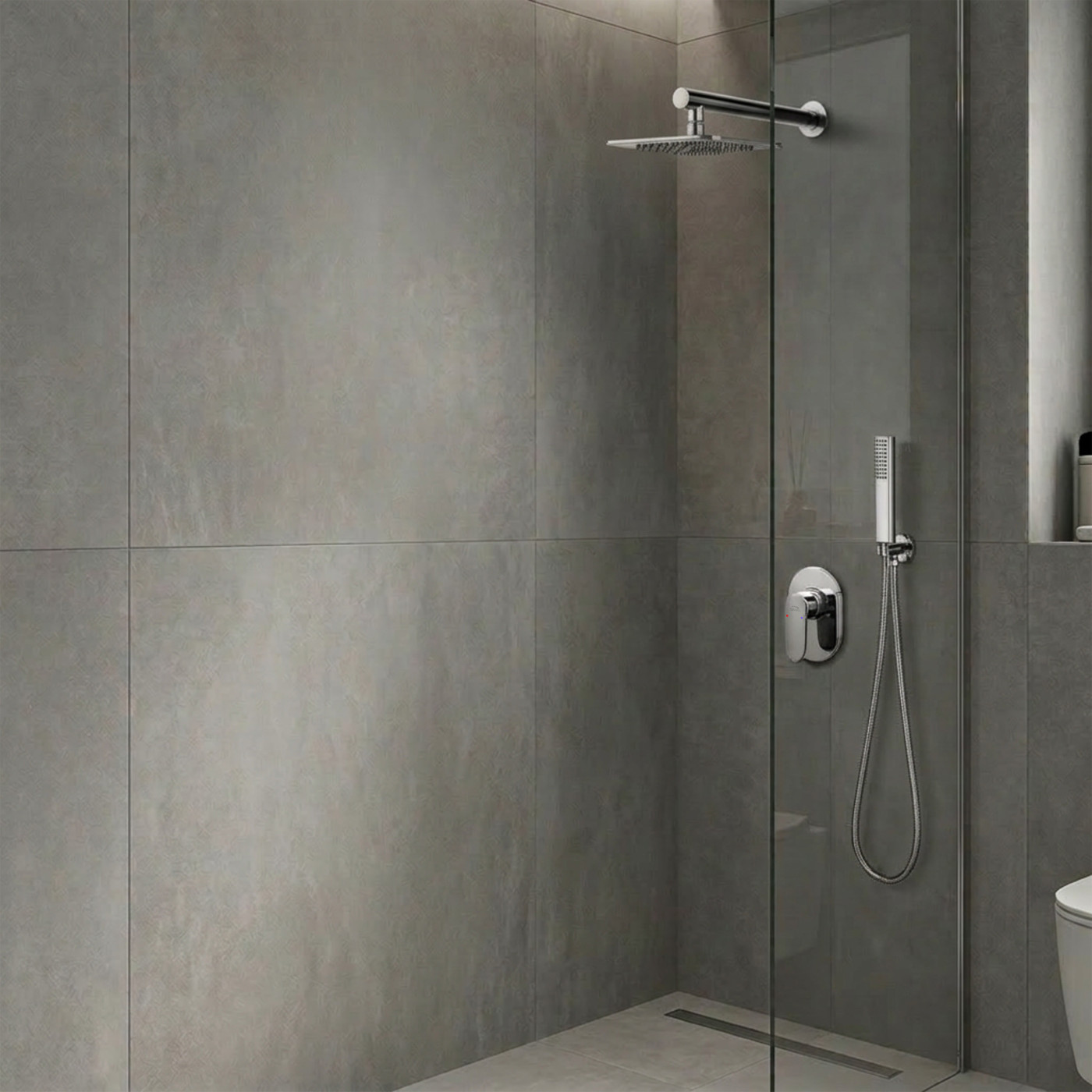 Bateria Natryskowa Podtynkowa Bez Przełącznika Chrom Appia