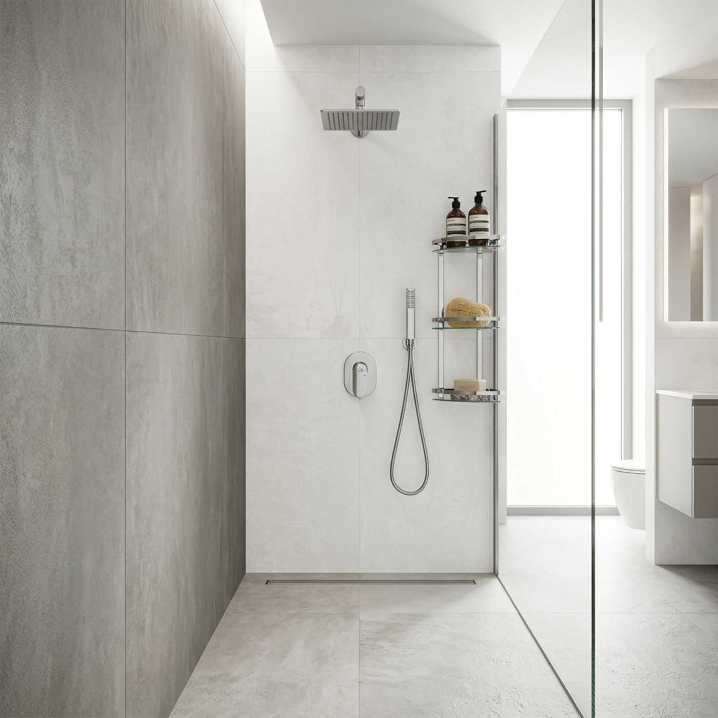 Bateria Natryskowa Podtynkowa Bez Przełącznika Chrom Appia