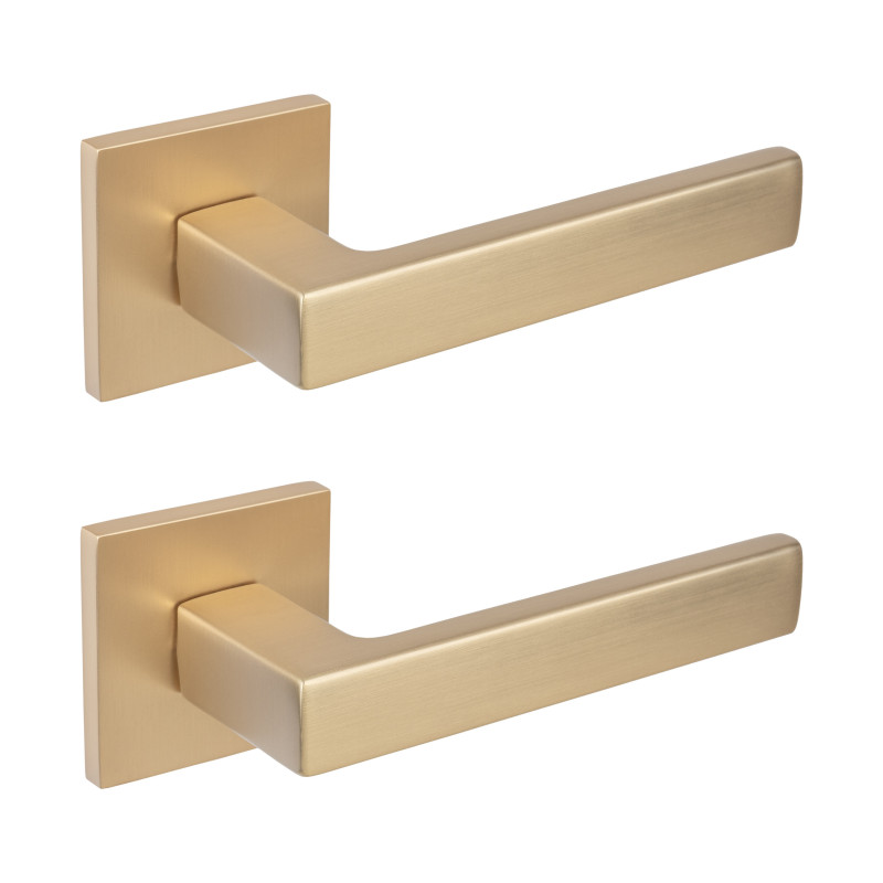 Klamka do Drzwi Wewnętrznych Złota KVADRATO