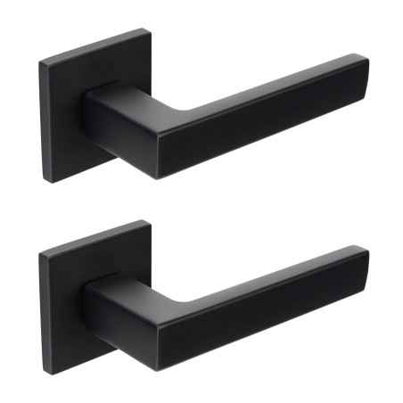 Klamka do Drzwi Wewnętrznych Czarna KVADRATO