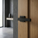 Klamka do Drzwi Wewnętrznych Czarna KVADRATO