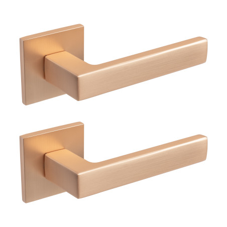 Klamka do Drzwi Wewnętrznych Różowe Złoto KVADRATO
