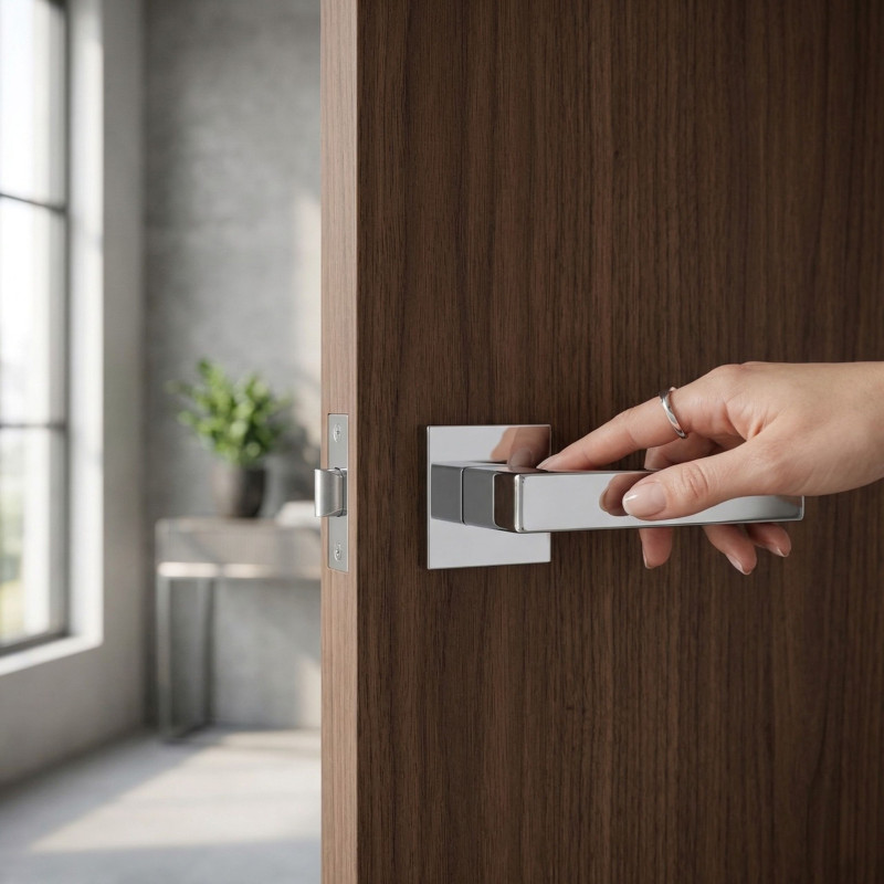 Klamka do Drzwi Wewnętrznych Chrom KVADRATO