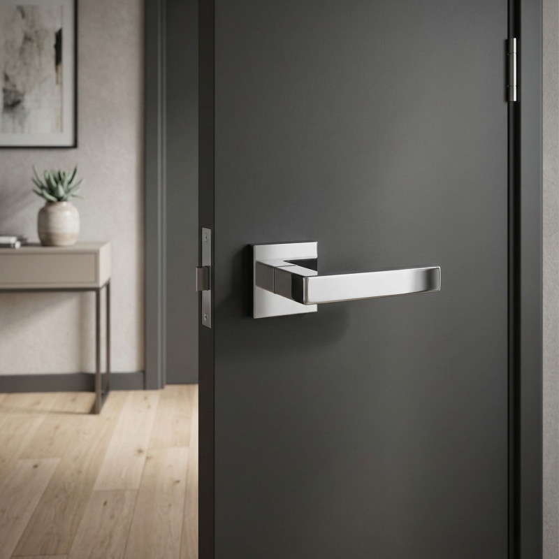 Klamka do Drzwi Wewnętrznych Chrom KVADRATO