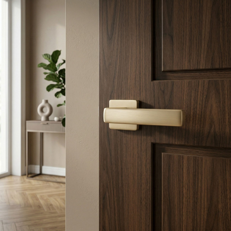 Klamka Do Drzwi Wewnętrznych KVADRATO II Złota