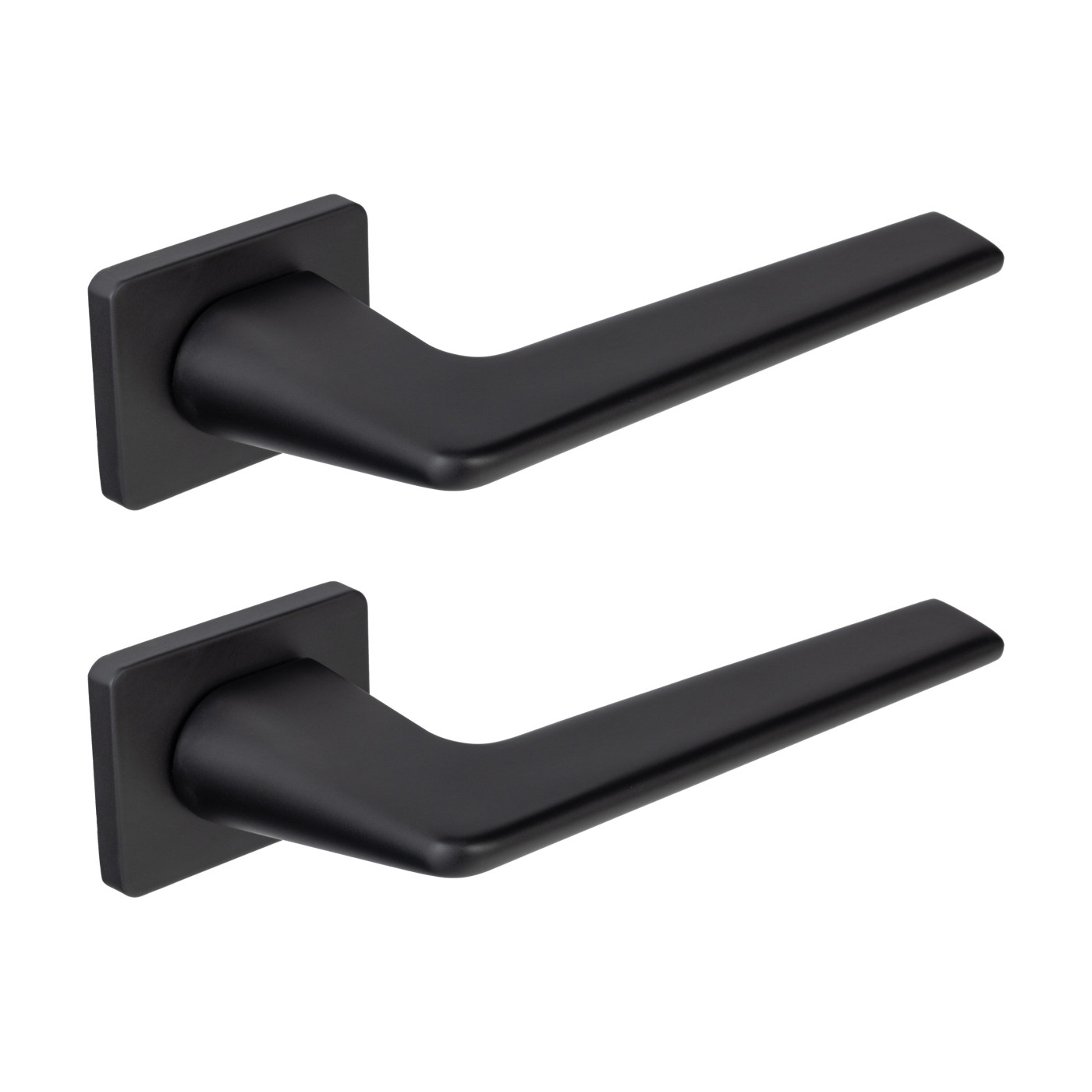 Klamka do Drzwi Wewnętrznych Czarna Mat Recta