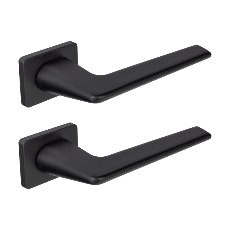 Klamka do Drzwi Wewnętrznych Czarna Mat Recta