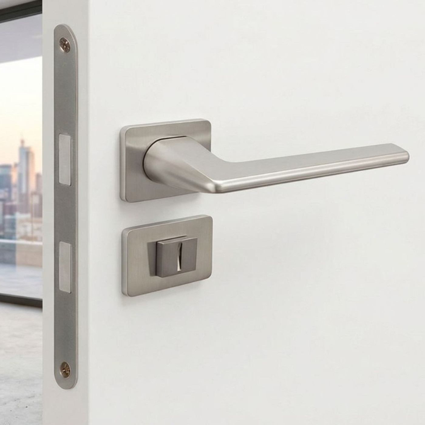 Klamka do Drzwi Wewnętrznych Satyna Recta