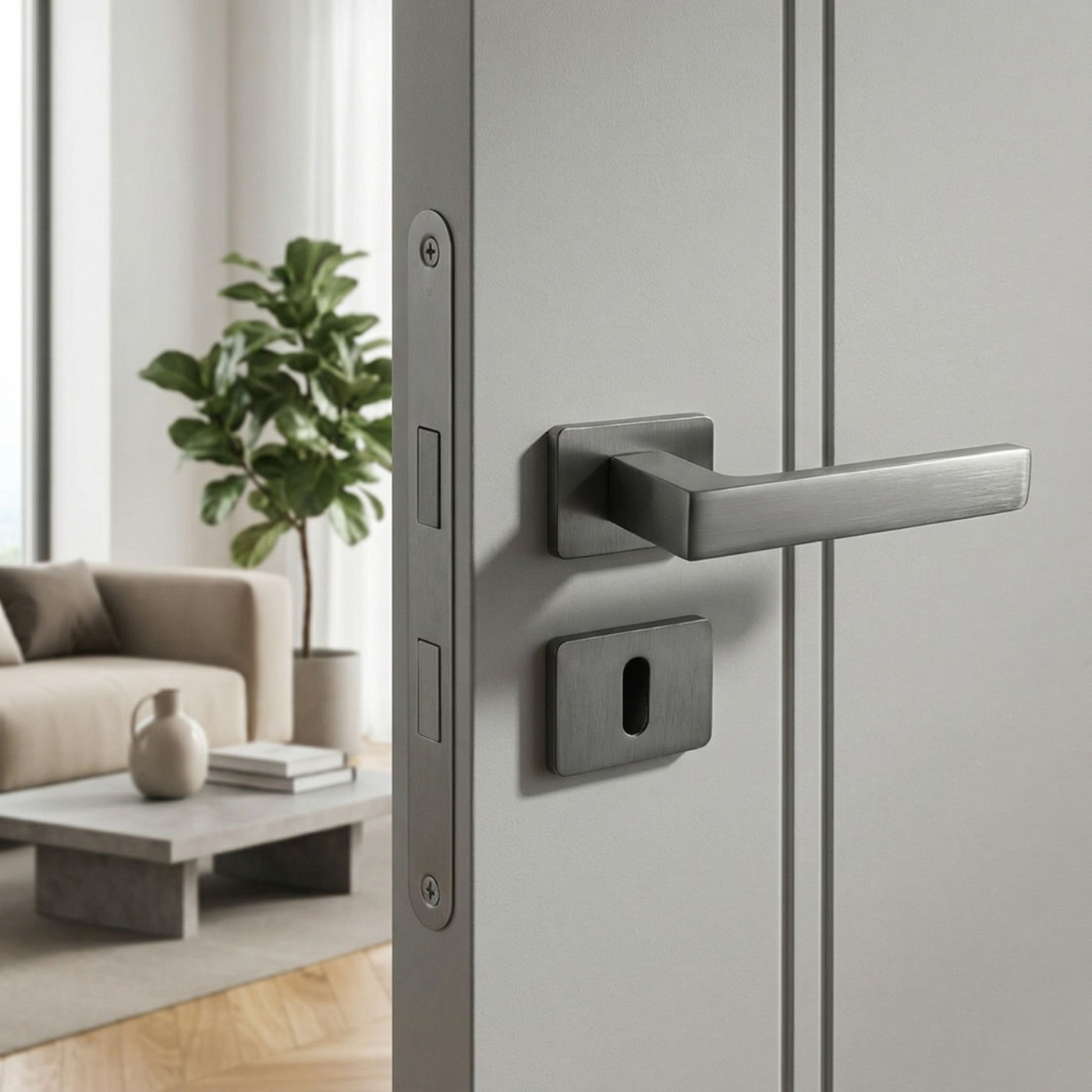 Klamka Do Drzwi Wewnętrznych KVADRATO II Grafit