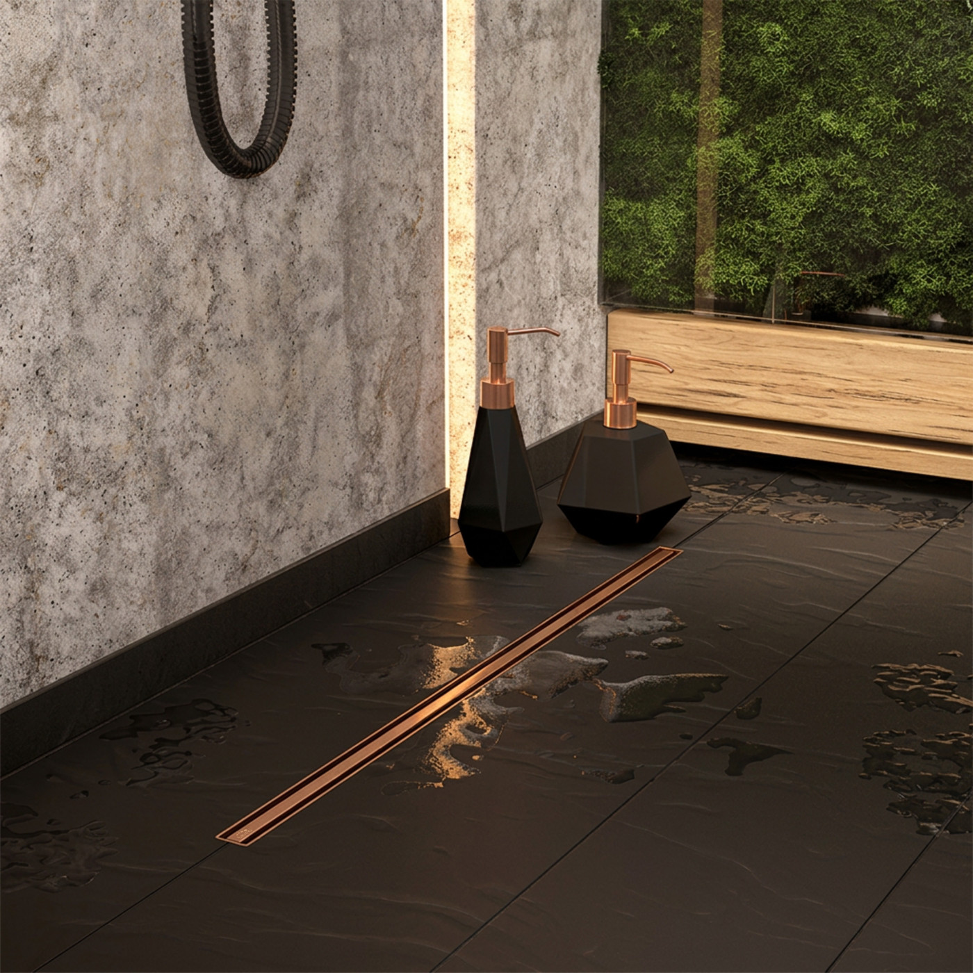 Odpływ Liniowy Slim 80 cm Różowe Złoto