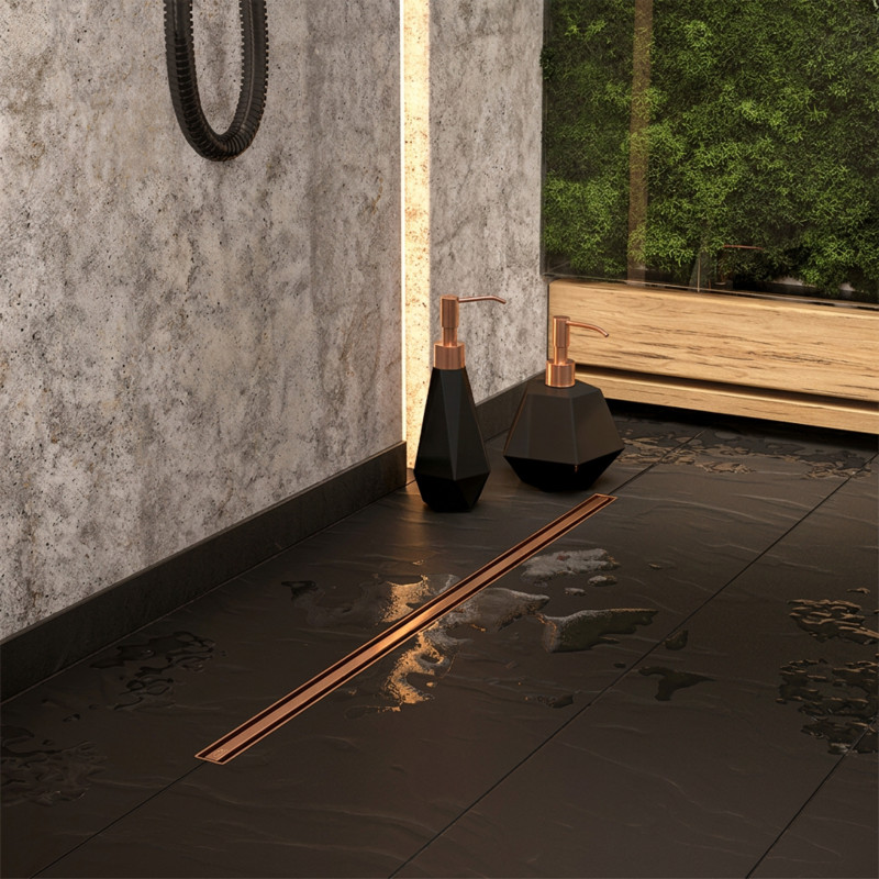 Odpływ Liniowy Slim 80 cm Różowe Złoto