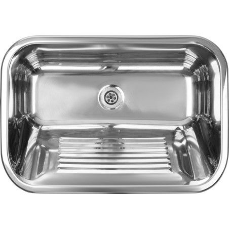 Zlewozmywak Jednokomorowy Stalowy 65x45cm INOX CHIOS Kuchinox Bez Syfonu