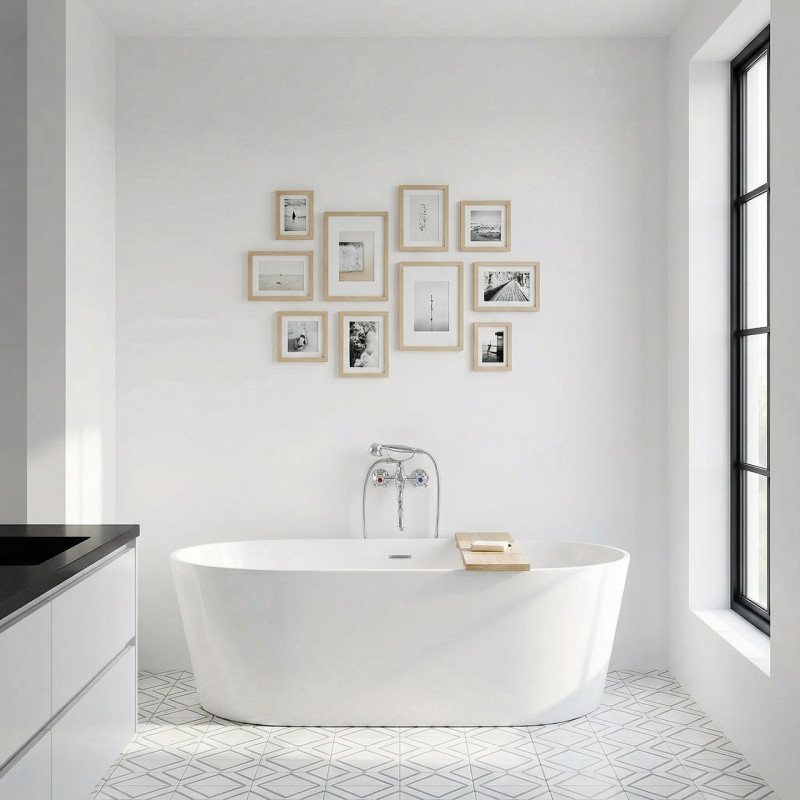 Bateria Wannowa Ścienna Z Zestawem Natryskowym Chrom